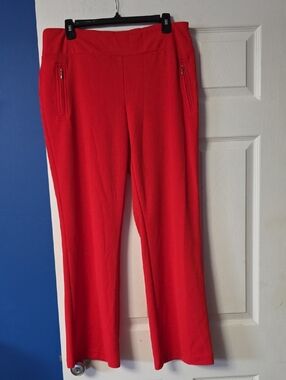 Soho Bright Orange Pull-On Boot-Cut Pants